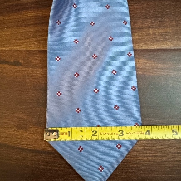 BROOKS BROTHERS “346” Stain Resistant Blue and Red Polka Dot Tie - Picture 7 of 8